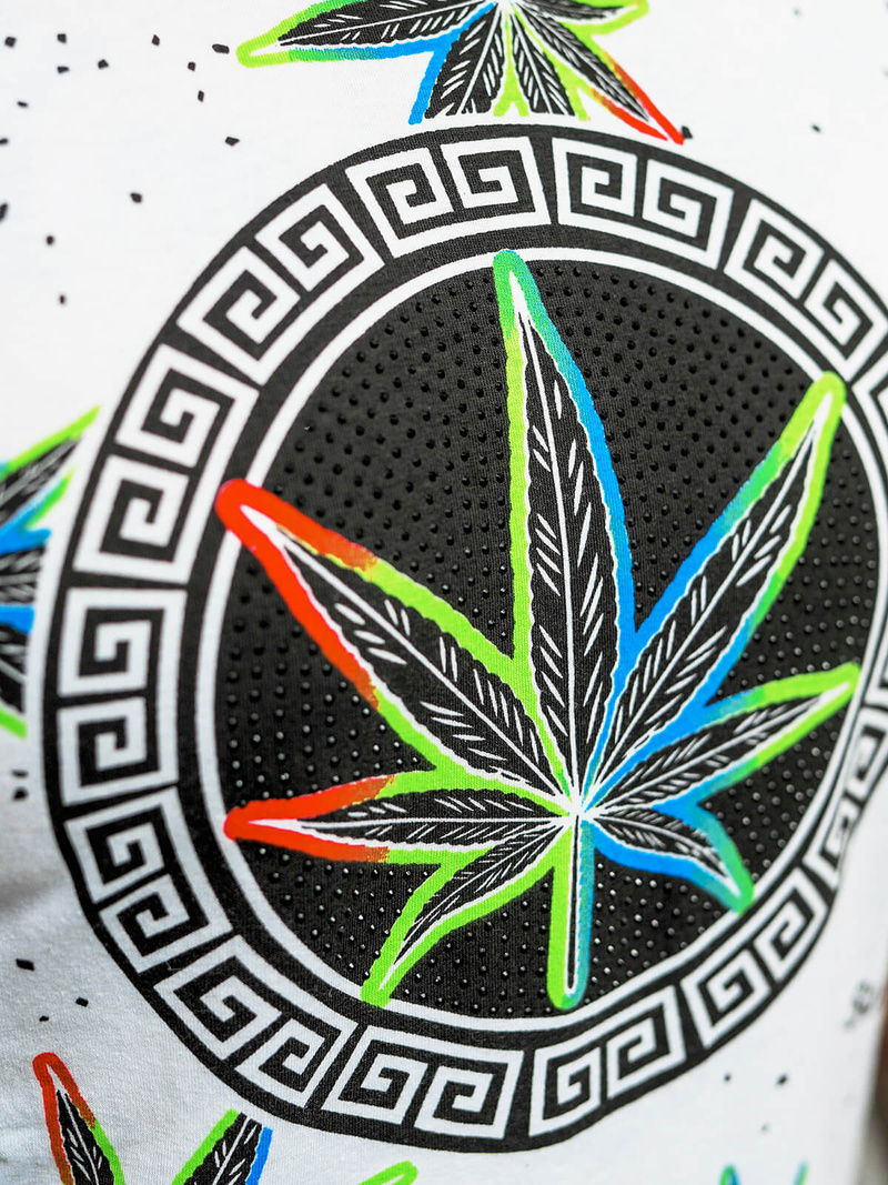 Camiseta de hombre blanca OZONEE O/T136/1