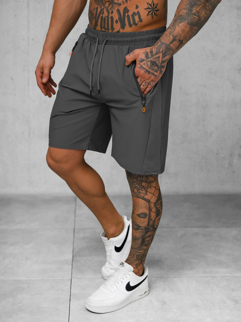 Pantalones cortos deportivos para hombre grafito OZONEE JS/12K1803/5