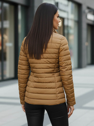 Chaqueta de mujer beige oscuro OZONEE JS/16M9109/84Z