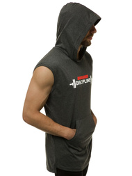 Camiseta sin mangas de hombre grafito OZONEE MACH/M1211