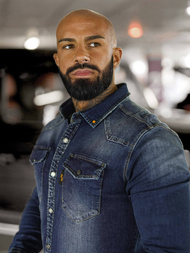 Camisa vaquera de hombre azul oscuro OZONEE O/51410