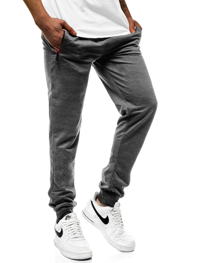 Pantalón de chándal de hombre gris oscuro JS/XW007S