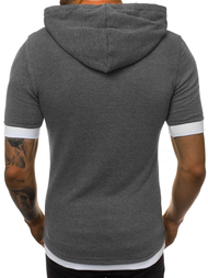 Camiseta de hombre gris oscuro OZONEE O/1273Z