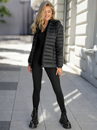 Chaqueta de mujer negra OZONEE JS/16M9101/392Z