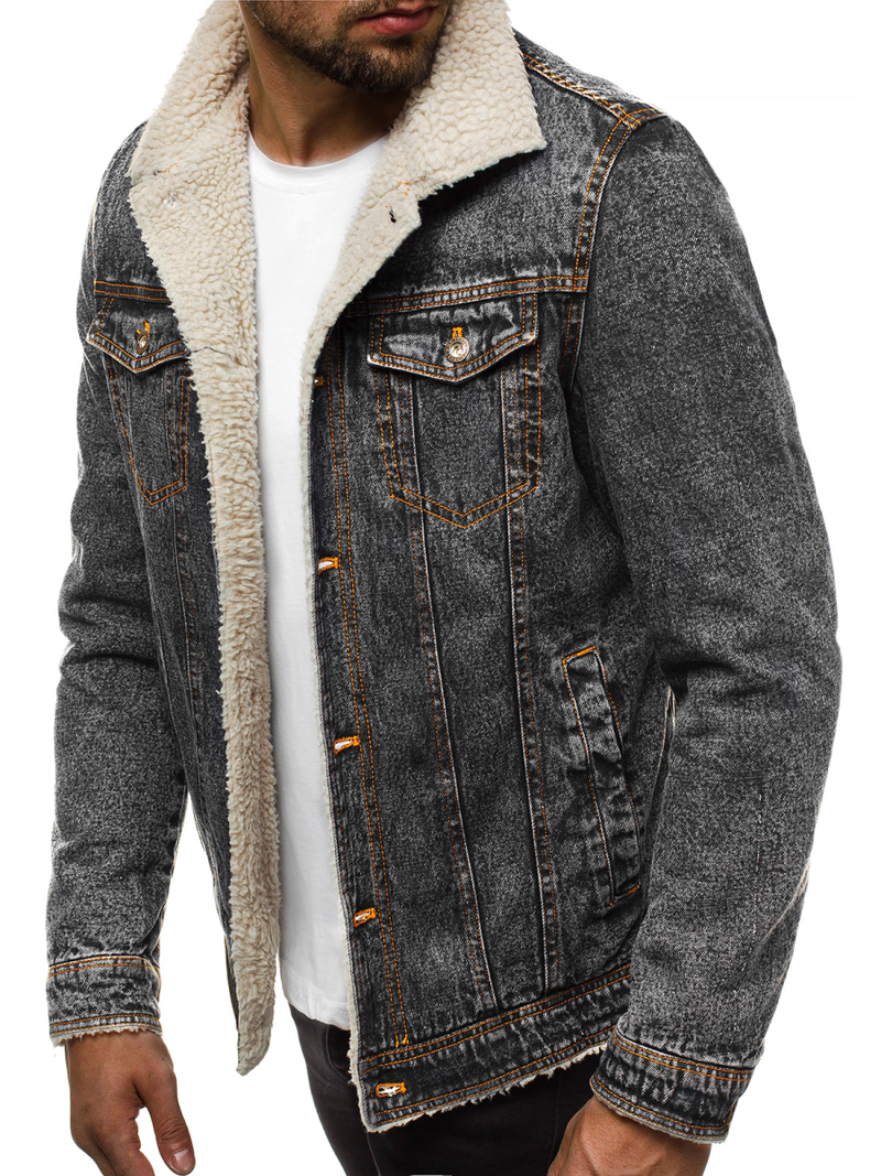 Chaqueta vaquera de hombre grafito OZONEE JB/JP1109