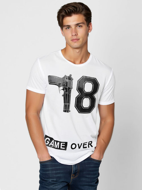 Camiseta de hombre blanca OZONEE O/T123/1Z