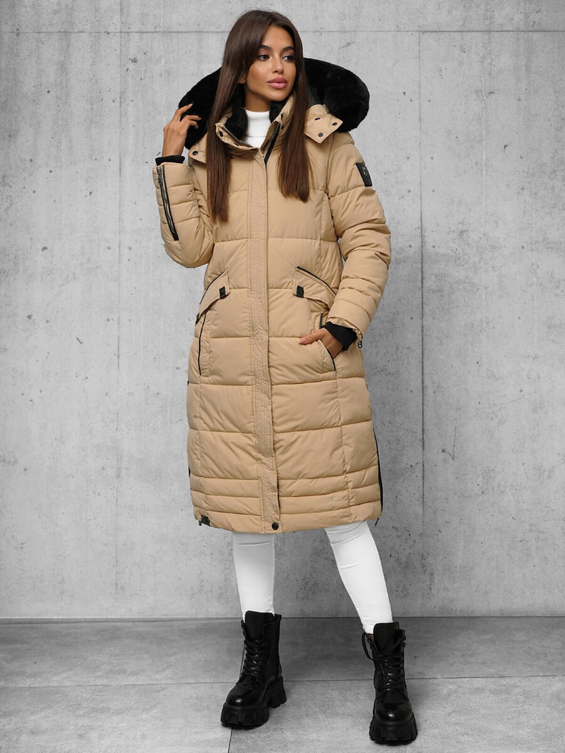 Chaqueta de mujer beige OZONEE O/W377