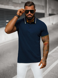 Polo de hombre azul marino OZONEE O/DA729