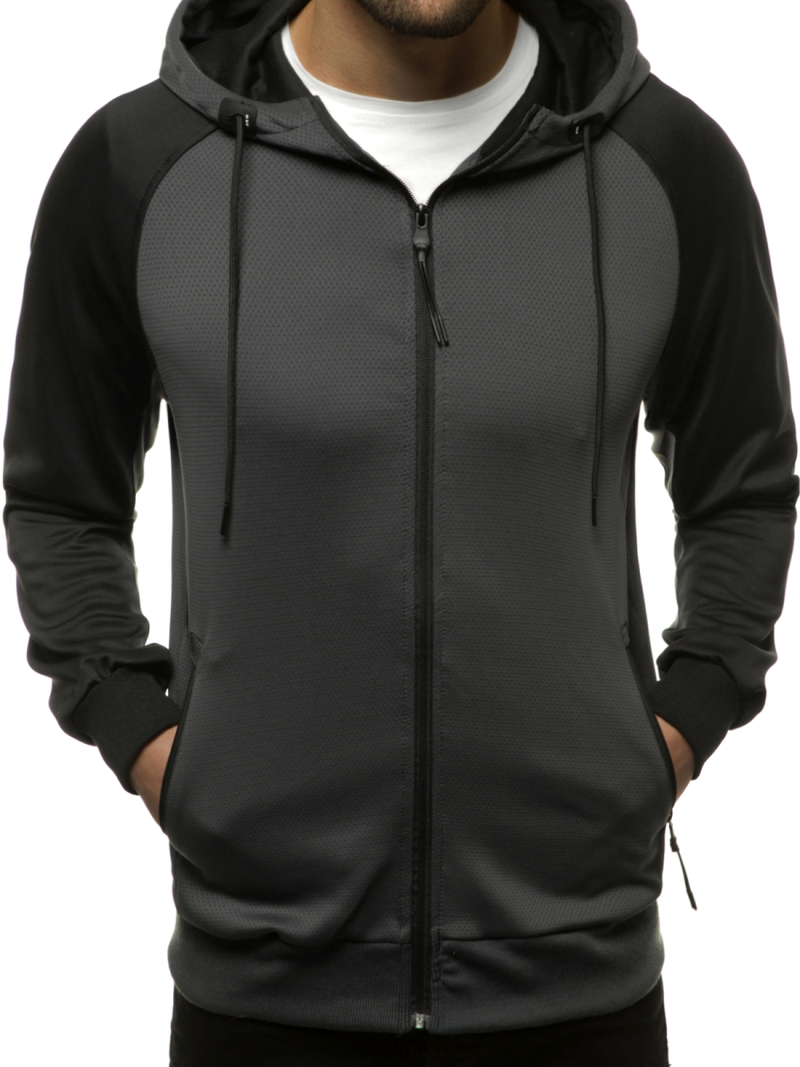 Sudadera de hombre grafito OZONEE JS/88006