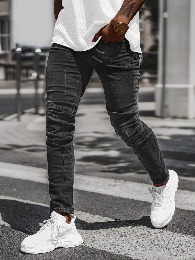 Vaqueros de hombre negras OZONEE NB/MP0025N