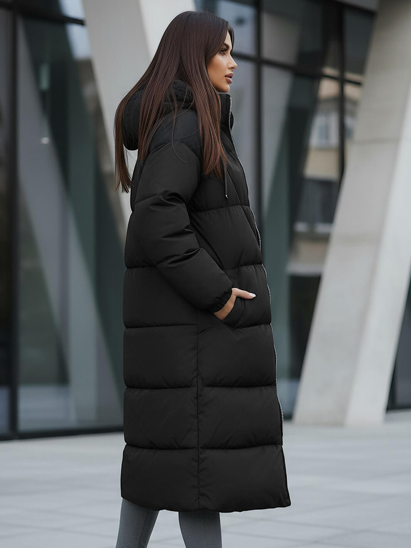 Chaqueta de mujer negra OZONEE JS/5M3163/392Z