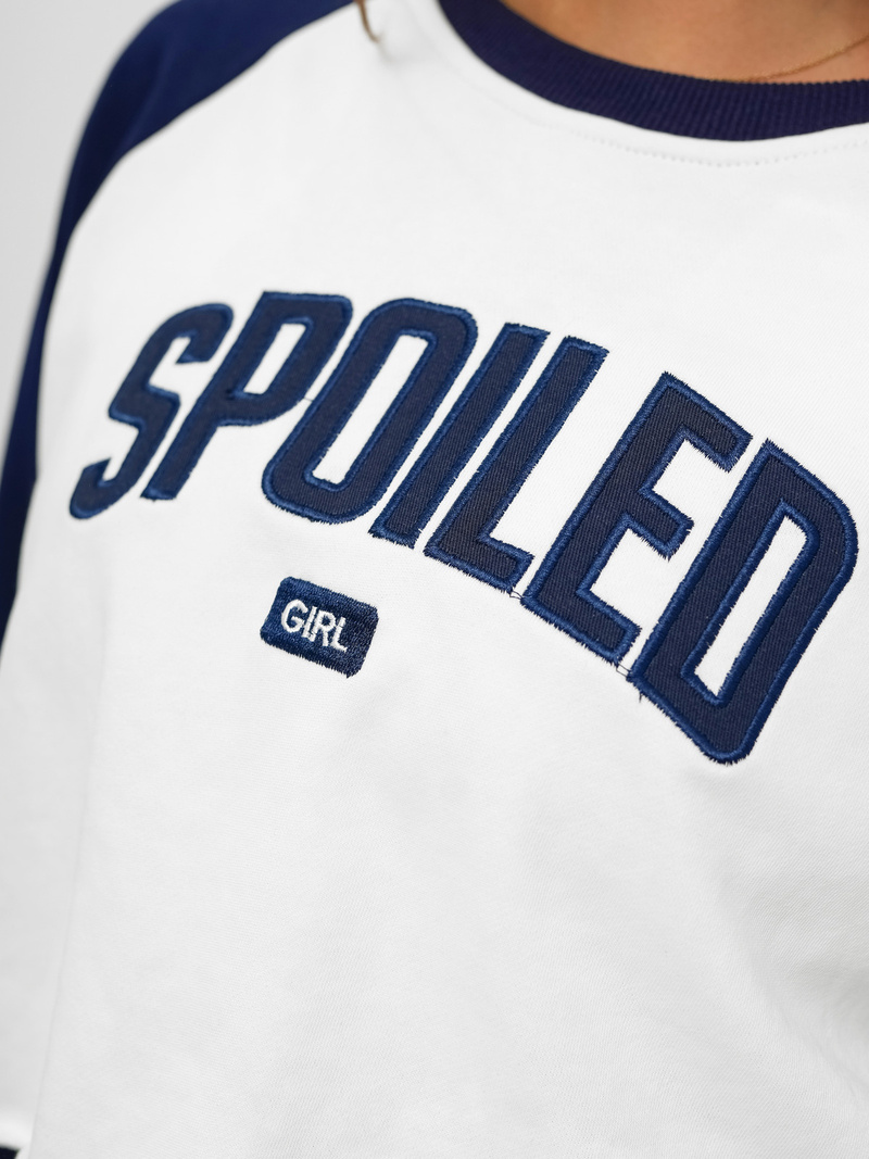 Conjunto de chándal de dos piezas blanco-azul marino OZONEE JS/M58631AB