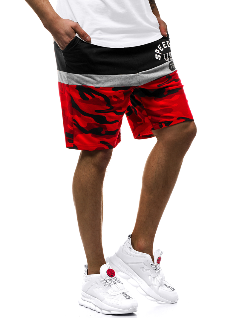 Pantalón corto de hombre rojo JS/KK300157