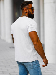 Camiseta de hombre blanco OZONEE O/7766T