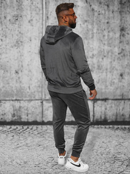 Chándal velour de hombre grafito OZONEE JS/8C1169/6