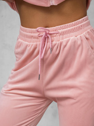 Chándal velour de mujer de rosa claro OZONEE JS/35C1610/20