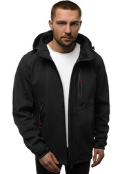 Chaqueta de hombre negra-roja OZONEE GE/12266Z