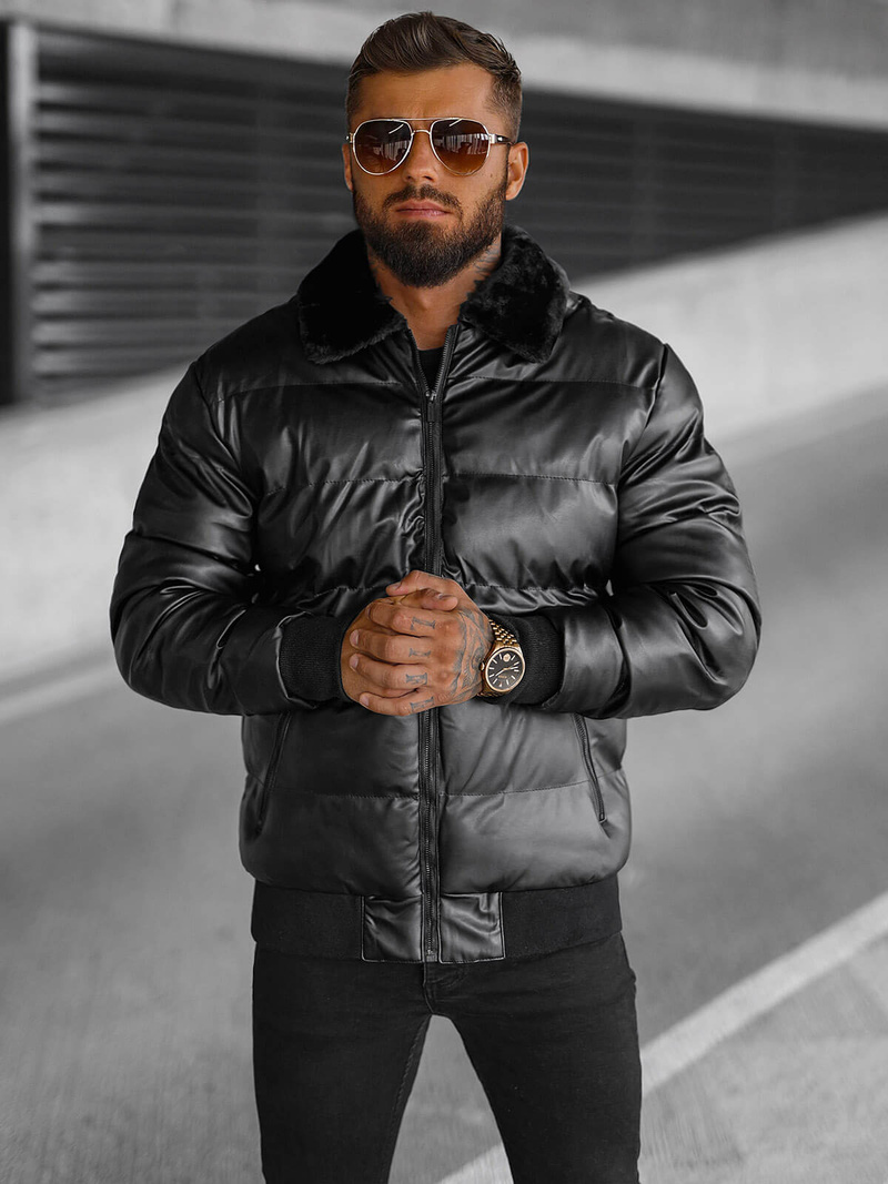 Chaqueta de hombre negra OZONEE O/M795Z