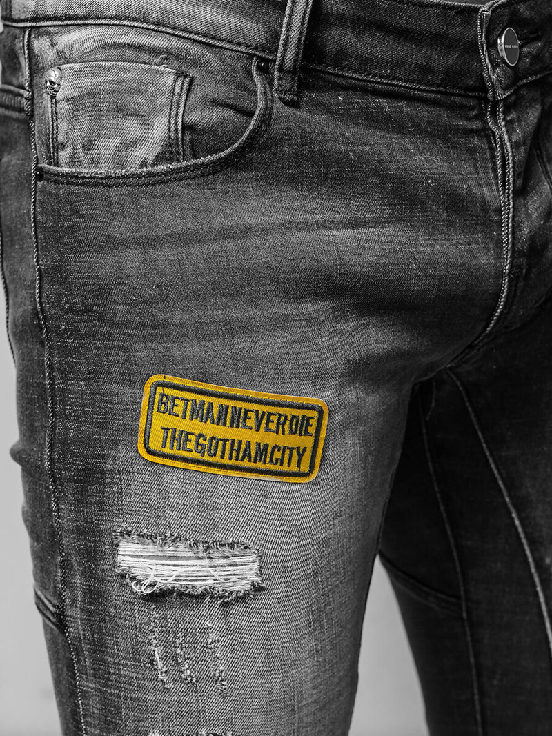 Vaqueros de hombre negras OZONEE NB/MP0047NZ