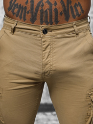 Pantalón chino jogger de hombre beige OZONEE NB/MP0202K