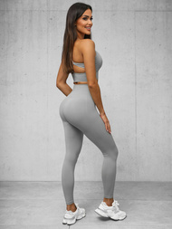 Conjunto de chándal de dos piezas de gris OZONEE O/YJS7714