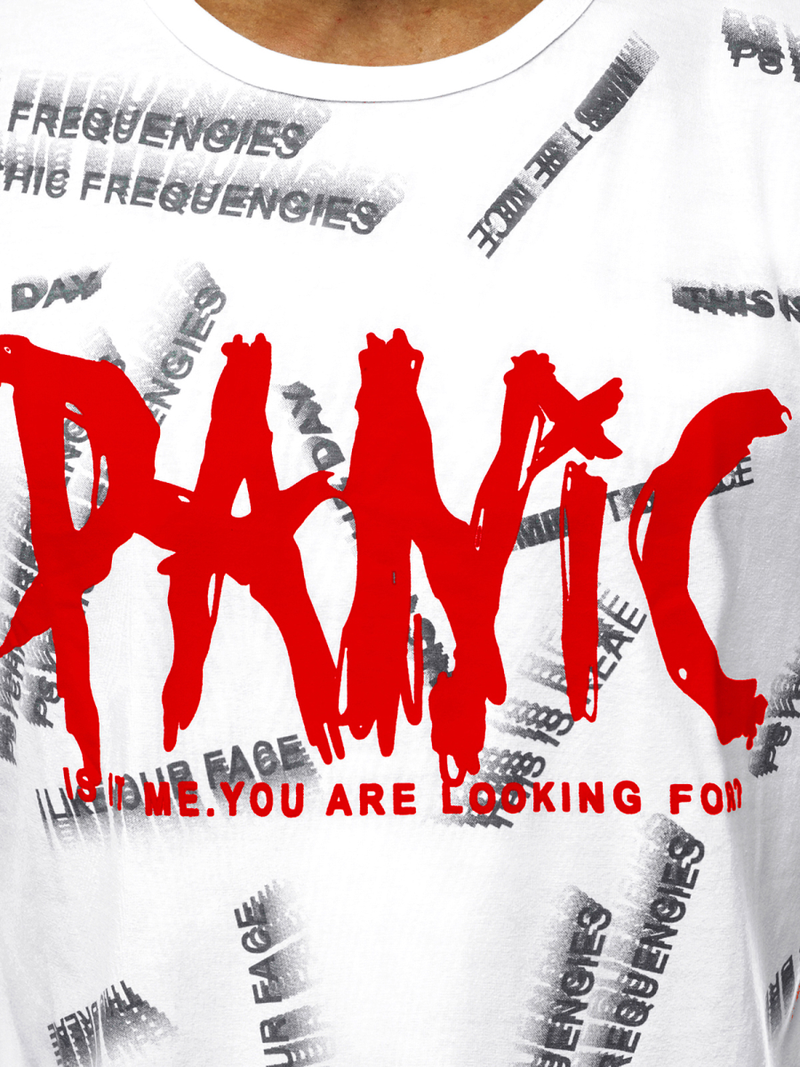 Camiseta de hombre blanca OZONEE JS/KS1998