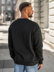 Sudadera de hombre negra OZONEE JS/8B1763/3