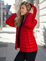 Chaqueta de mujer roja OZONEE JS/16M9101/270Z