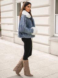 Chaqueta vaquera de mujer en azul OZONEE JS/11Z8219