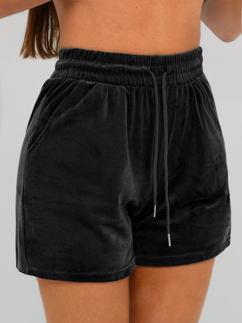 Chándal velour de mujer de negro OZONEE JS/35C1616/3