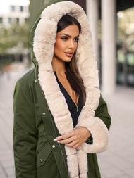 Chaqueta de mujer en verde OZONEE JS/M763/136Z