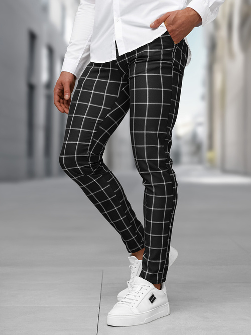 Pantalón chino de hombre negras OZONEE DJ/5522Z