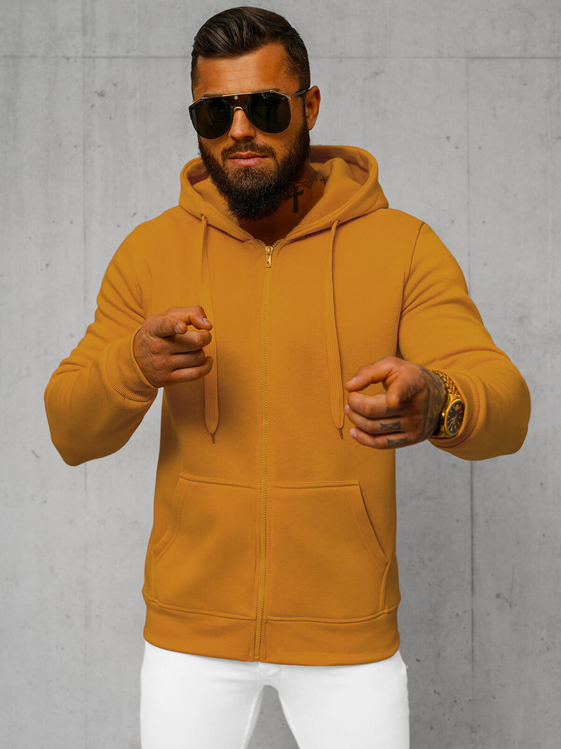 Sudadera de hombre camel OZONEE JS/2008Z