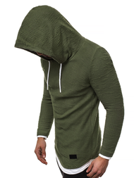 Sudadera de hombre verde-oscura OZONEE O/1252