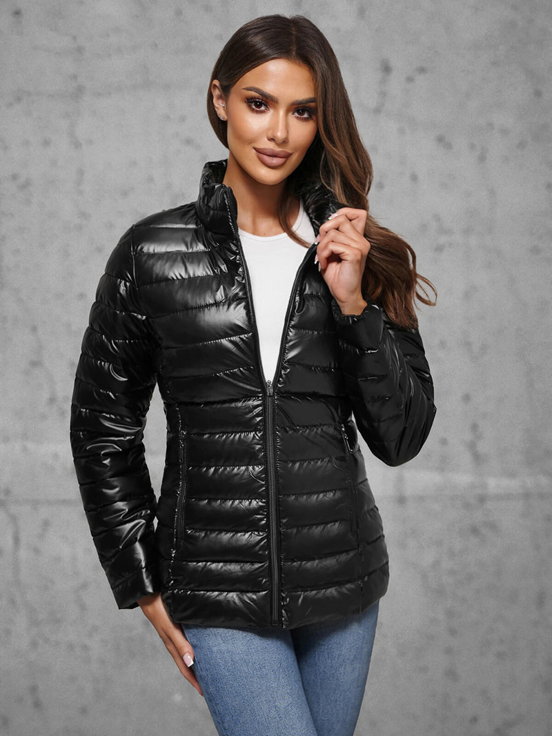 Chaqueta de mujer negra OZONEE JS/16M9110/392