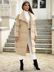 Chaqueta de mujer beige OZONEE JS/M737/62Z