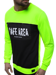 Sudadera de hombre neón verde OZONEE MACH/2121