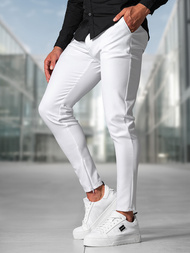 Pantalón chino de hombre blancos OZONEE DJ/3300Z
