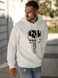 Sudadera de hombre blanca OZONEE JS/65B3907/1