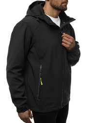 Chaqueta de hombre negro-amarillo OZONEE GE/12269Z