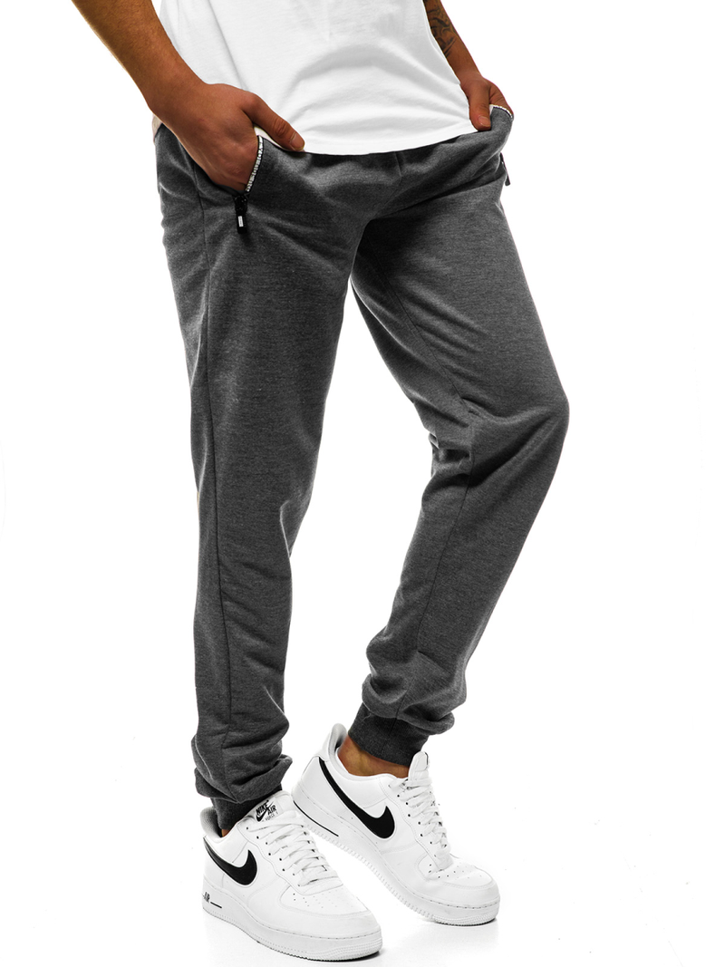 Pantalón de chándal de hombre gris oscuro JS/XW006S