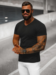 Camiseta de hombre negra OZONEE JS/712007Z 