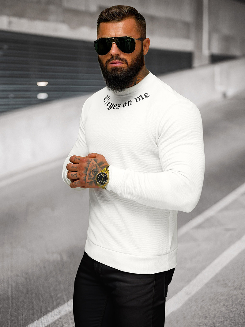 Sudadera de hombre blanca OZONEE O/P2027