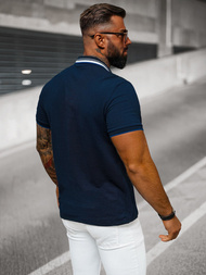 Polo de hombre azul marino OZONEE O/DA719