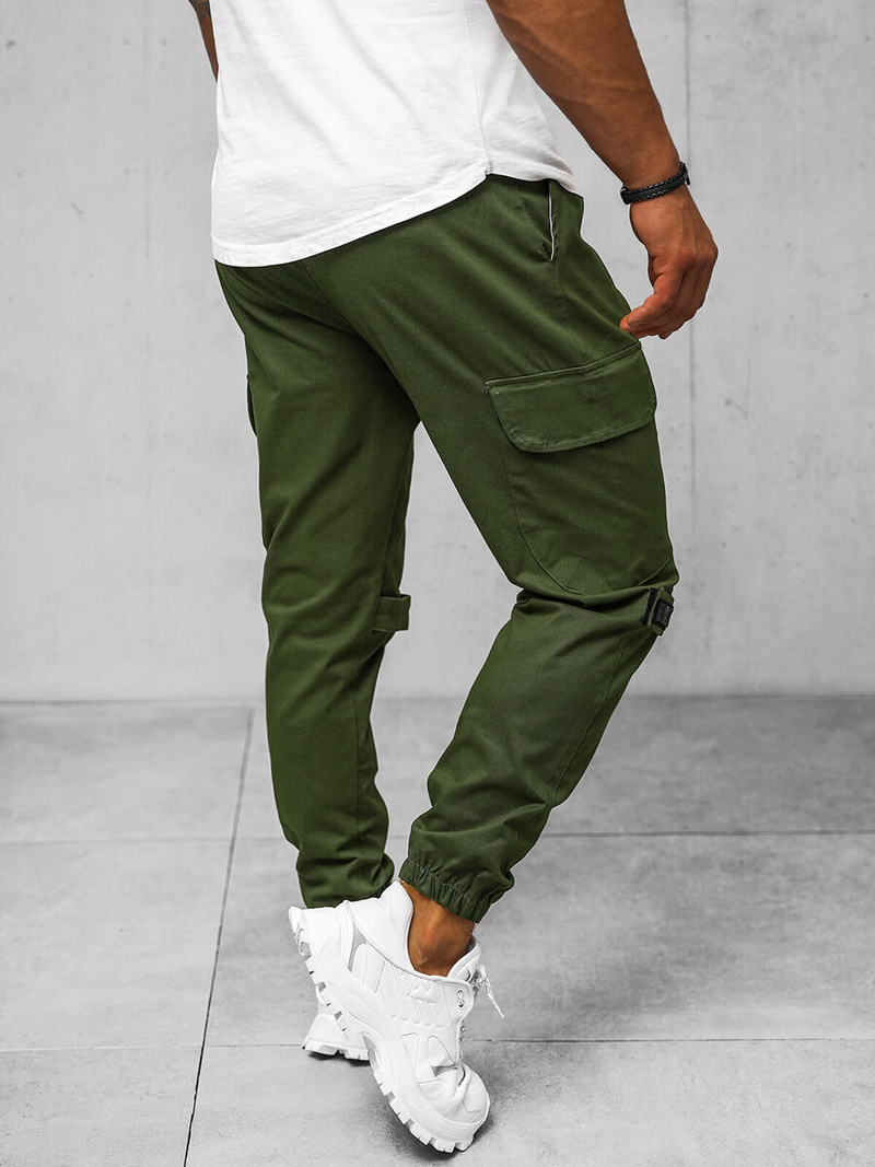 Pantalón chino jogger de hombre caqui OZONEE O/G3014Z
