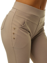 Leggings para mujer beige OZONEE JS/1041/A8