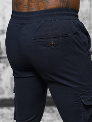 Pantalón chino jogger de hombre azul marino OZONEE NB/MP0201BS