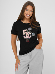 Camiseta de mujer negra OZONEE JS/95T2552/3