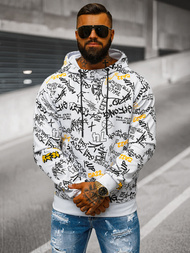 Sudadera de hombre blanca OZONEE JS/8B1101/1