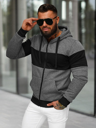 Sudadera de hombre grafito OZONEE JS/8B1337/5